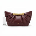 JW PEI - Leia Pleated Clutch in Vegan Leather 15 cm - Width 20 cm Mirror Woman 006 Burgundy - 1