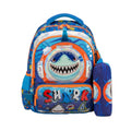 Jasminestar 3PCS Backpacks Drawing Of A Shark School Backpacks For Students Kids 2969 Blue - 2