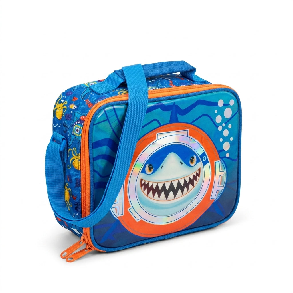 Jasminestar 3PCS Backpacks Drawing Of A Shark School Backpacks For Students Kids 2969 Blue - 5