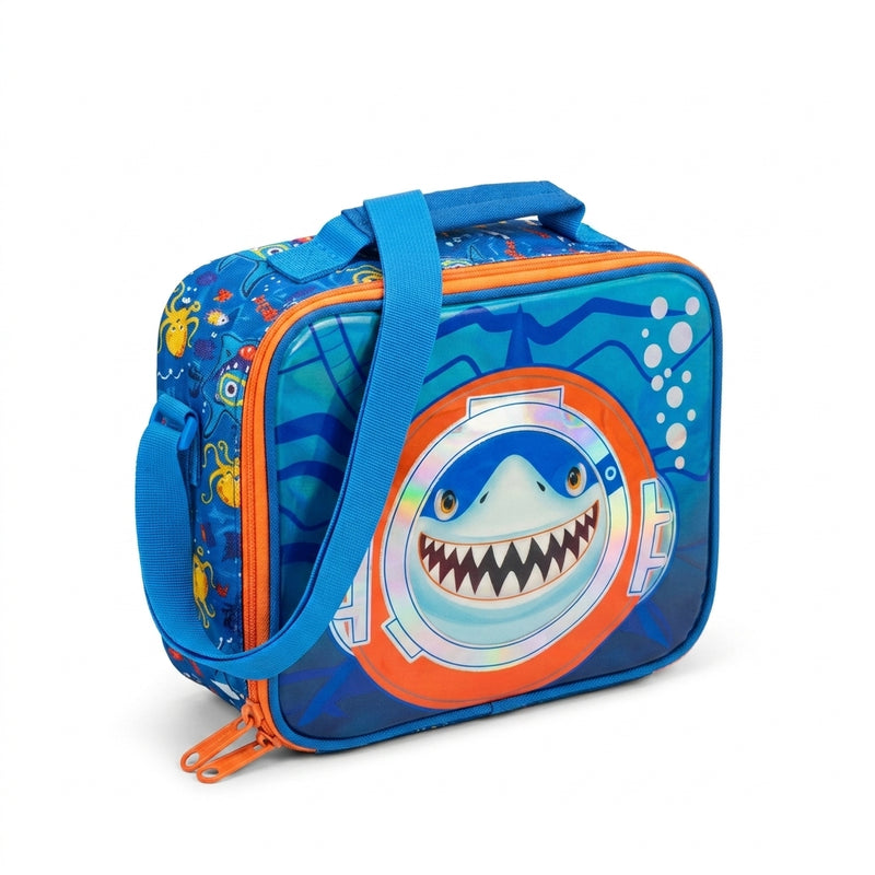 Jasminestar 3PCS Backpacks Drawing Of A Shark School Backpacks For Students Kids 2969 Blue - 5