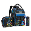 Jasminestar 3PCS Backpacks Drawing Of A Space Man School Backpacks For Students Kids 2975 Black - 3