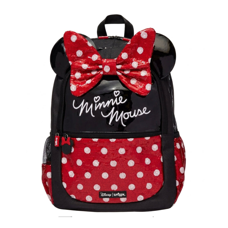 Smiggle Bags Mini Mouse Backpack 17 Inch School Kids 2979 Black&Red - 1