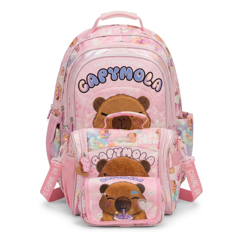 Teddy bearChimola Gatito Teddy bear design Bag School Kids Size (18) 2978 Pink - 2