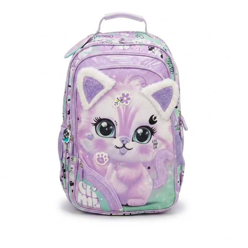 Chimola Gatito With a cat design Bag School Kids Size (18) 2978 Purple - 2