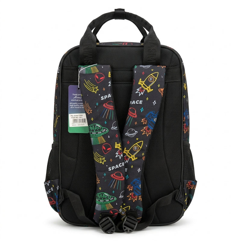 Jasminestar 3PCS Backpacks Drawing Of A Space Man School Backpacks For Students Kids 2975 Black - 4