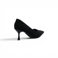 Pointed Stiletto Heel Shoes In Faux Suede Woman 25269 Black - 2