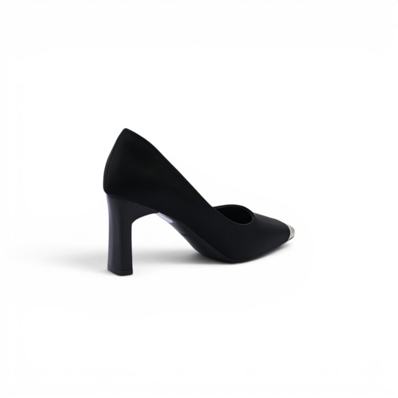 Fashion Women High Heels Square Toe Shoes 0759-6 Black - 2