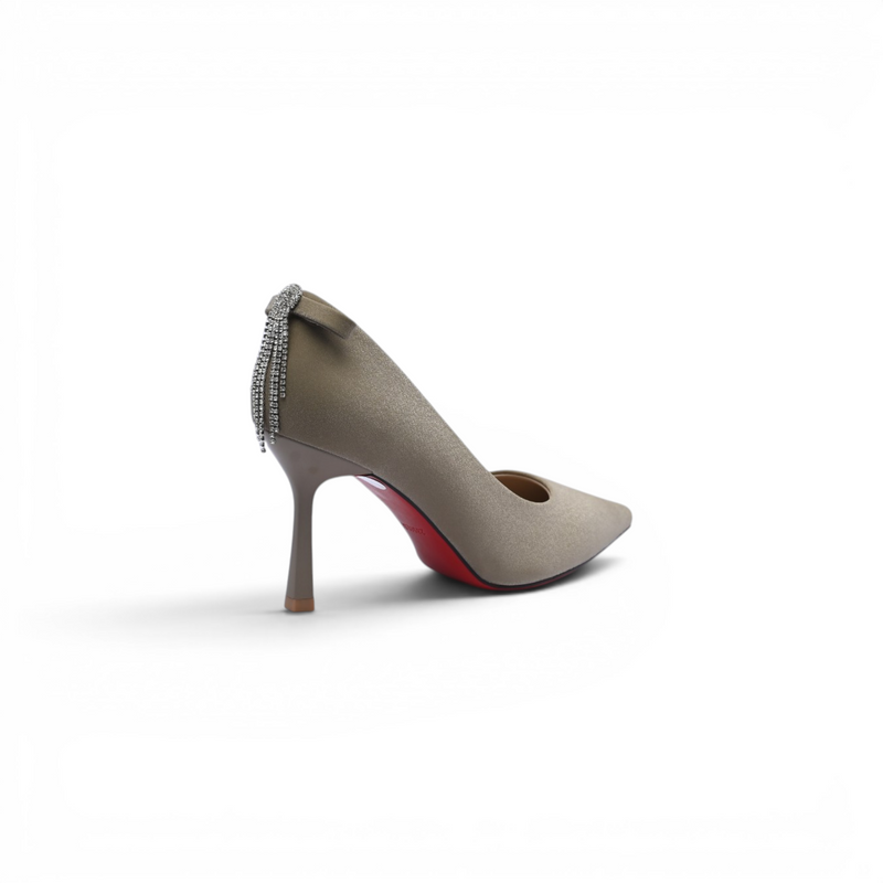 Pointed Stiletto Heel Shoes In Faux Suede Woman 25272 Beige - 2
