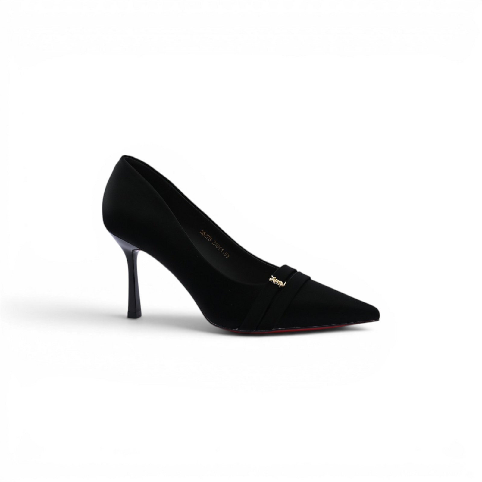 Pointed Stiletto Heel Shoes In Faux Suede Woman 25278 Black - 1