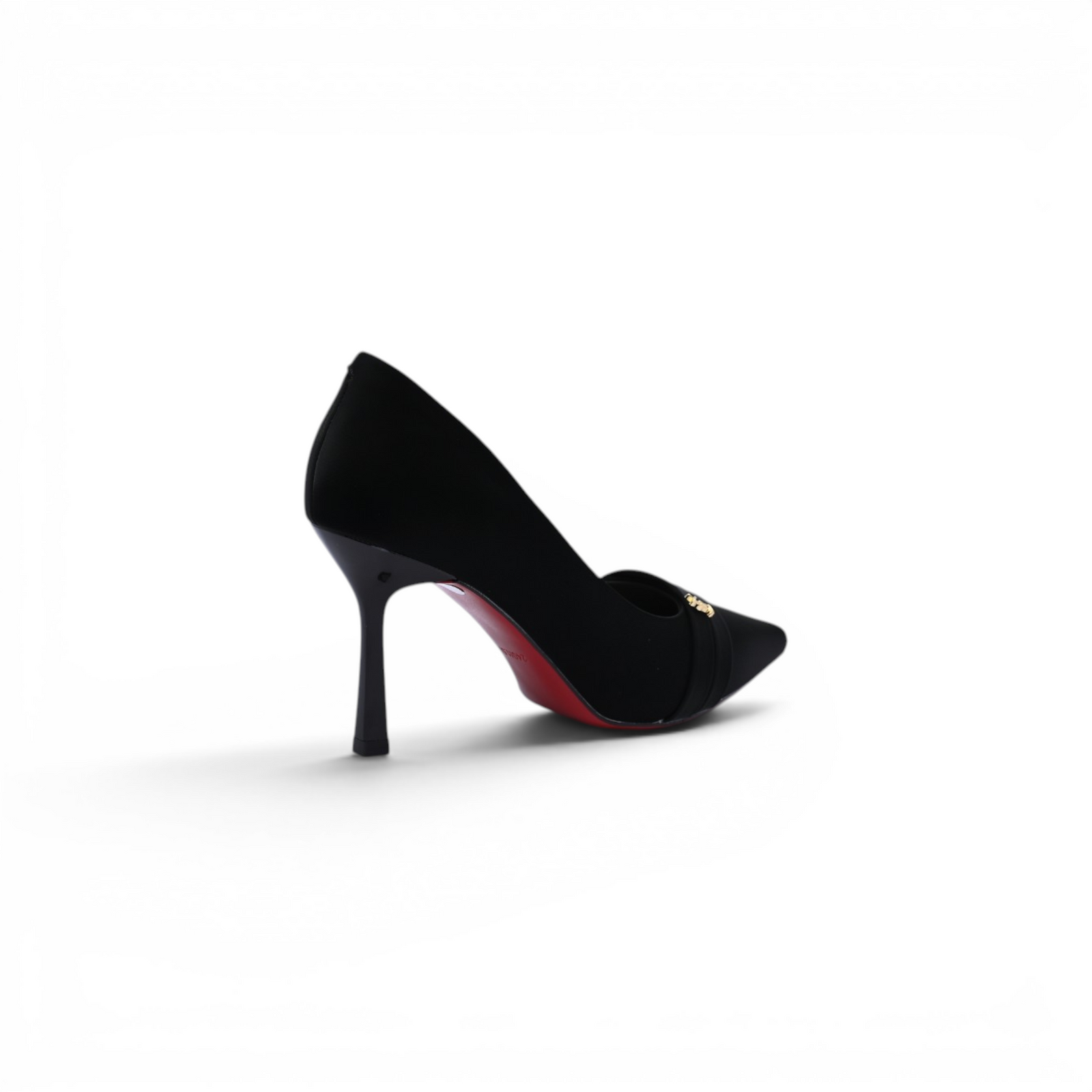 Pointed Stiletto Heel Shoes In Faux Suede Woman 25278 Black - 2