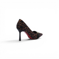 Pointed Stiletto Heel Shoes In Faux Suede Woman 25278 Brown - 2