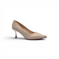 Pointed Stiletto Heel Shoes In Faux Suede Crystal embellished Pump Woman 25253 Champagne - 1