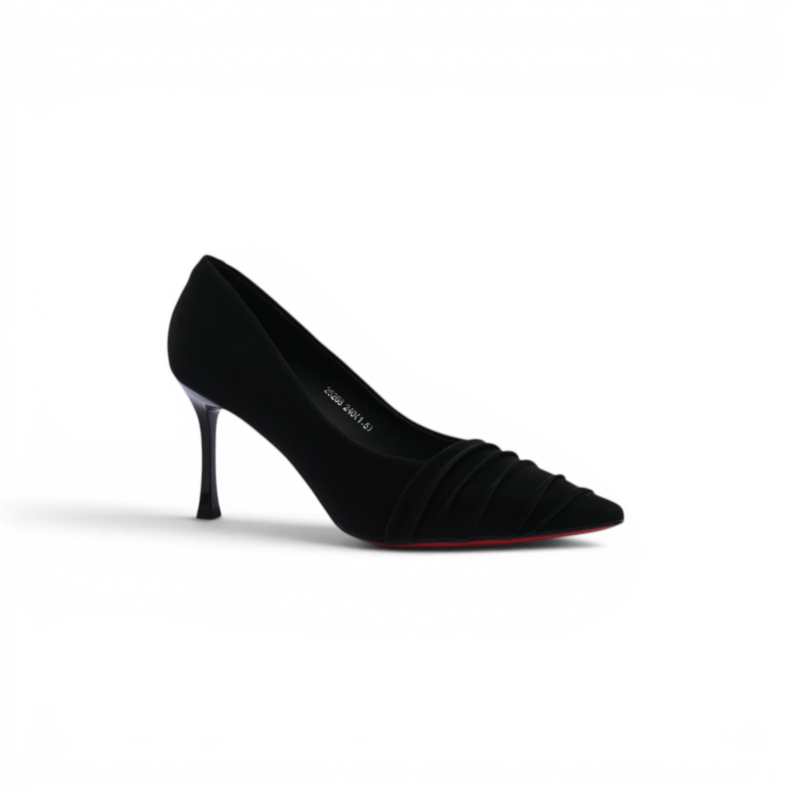Pointed Stiletto Heel Shoes In Faux Suede Woman 25268 Black - 1