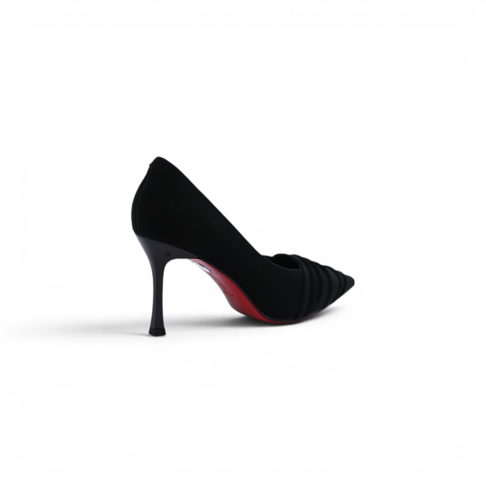 Pointed Stiletto Heel Shoes In Faux Suede Woman 25268 Black - 2