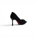 Pointed Stiletto Heel Shoes In Faux Suede Woman 25301 Black - 2