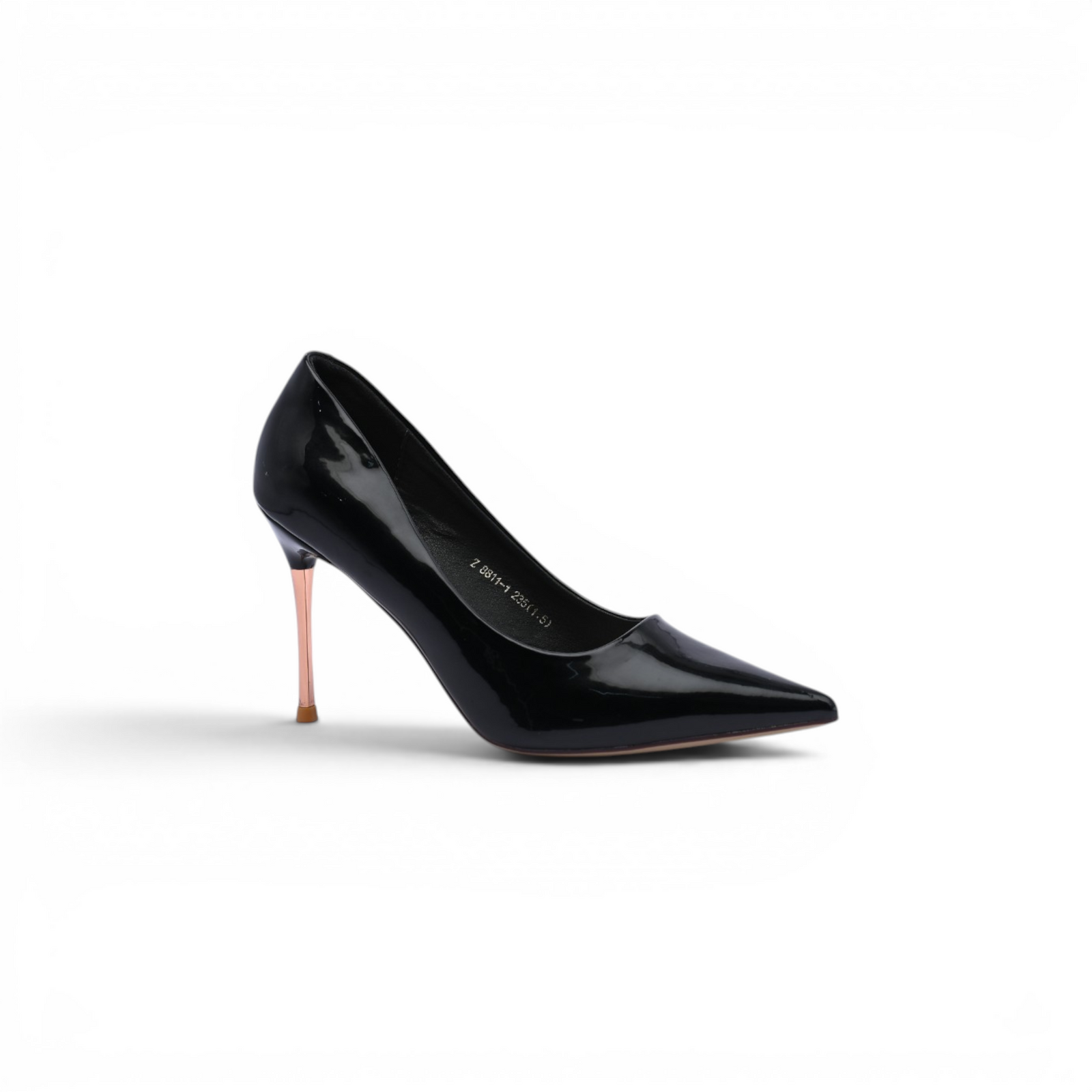 Patent Leather Pointed Stiletto Heels Woman 8811-1 Black - 1