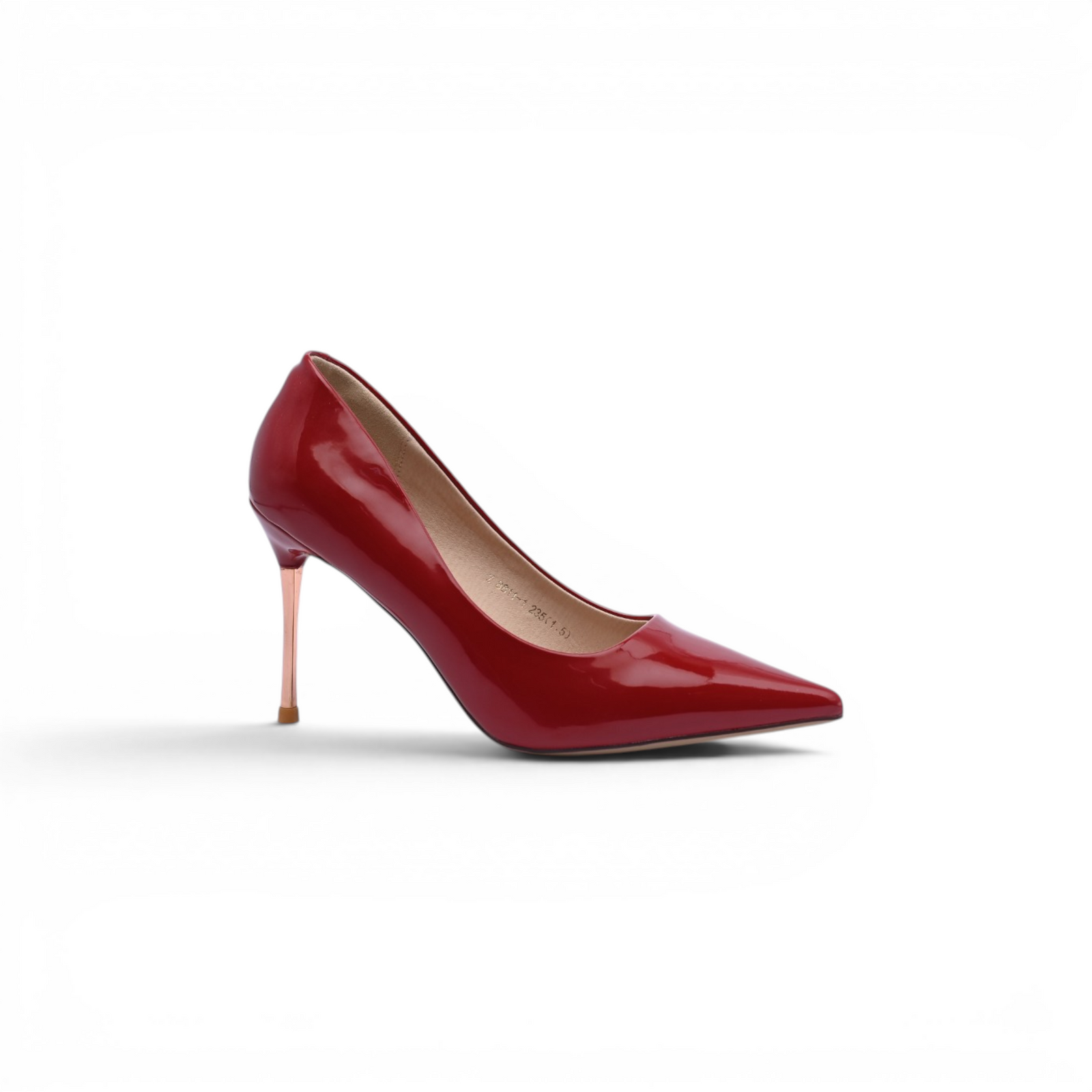 Patent Leather Pointed Stiletto Heels Woman 8811-1 Red - 1