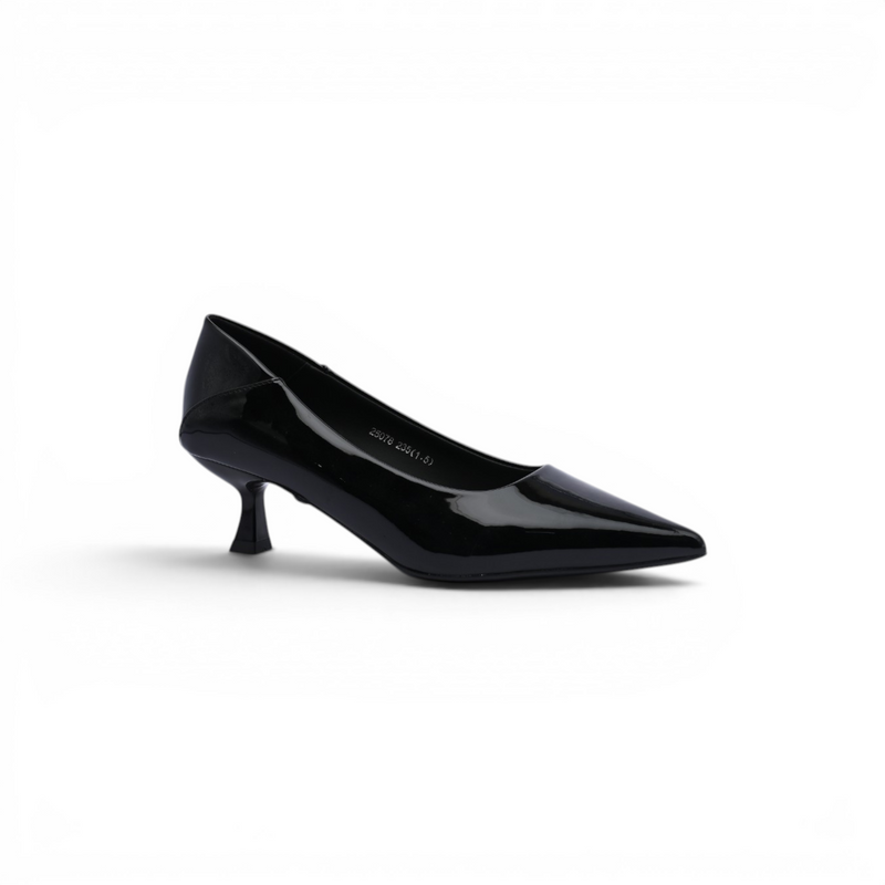 Patent Leather Pointed Stiletto Heels Woman 25078 Black - 1