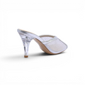 Chanel Crystal Embellished Open Toe Heels With Rhinestones And Clear 898-5 Silver - 2