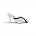 Chanel Designer Slide Chunky Block Heel Sandal with Woman 898-6 White - 1
