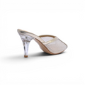 Chanel Crystal Embellished Open Toe Heels With Rhinestones And Clear 898-5 Gold - 2
