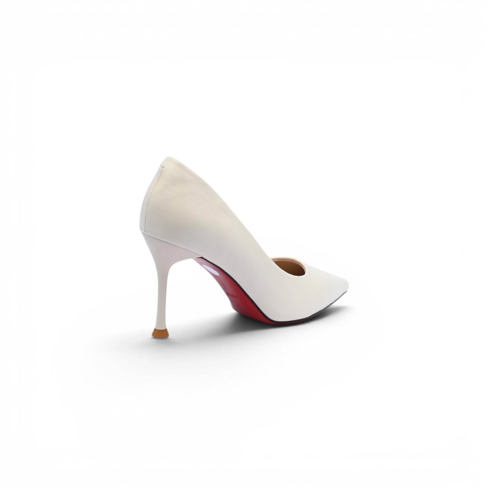 Pointed Stiletto Heel Shoes In Faux Woman 25233 White - 2