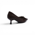 Pointed Stiletto Heel Shoes In Faux Woman 25235 Coffee - 2
