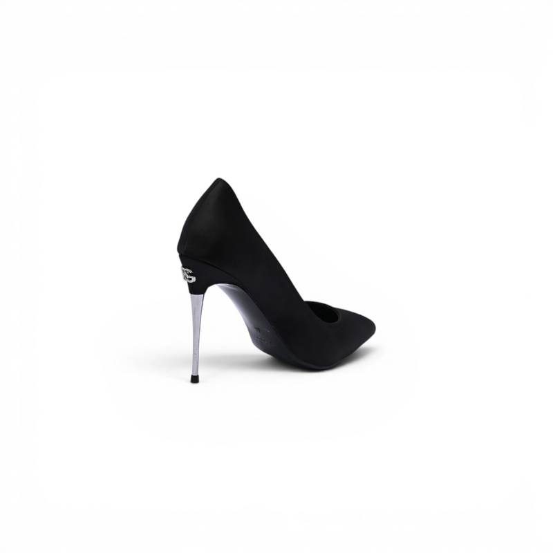 Dolce & Gabbana Pointed Leather Pumps Heels Woman DG-210 Black - 2