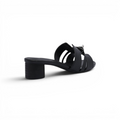 Hermes Gigi 50 Sandals Suede Goatskin Sands Woman 778 Black - 2