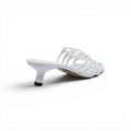 LOEWE Petal Anagram leather slides Anagram Woman 2508 White - 2