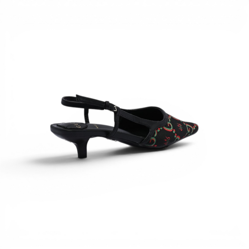 Gucci Luxury Slingback Sandals Mongoram Woman 1086-1 Black - 2