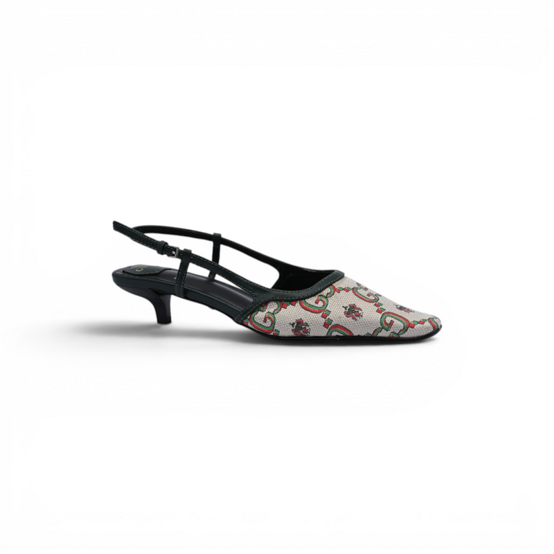 Gucci Luxury Slingback Sandals Mongoram Woman 1086-1 Beige - 1