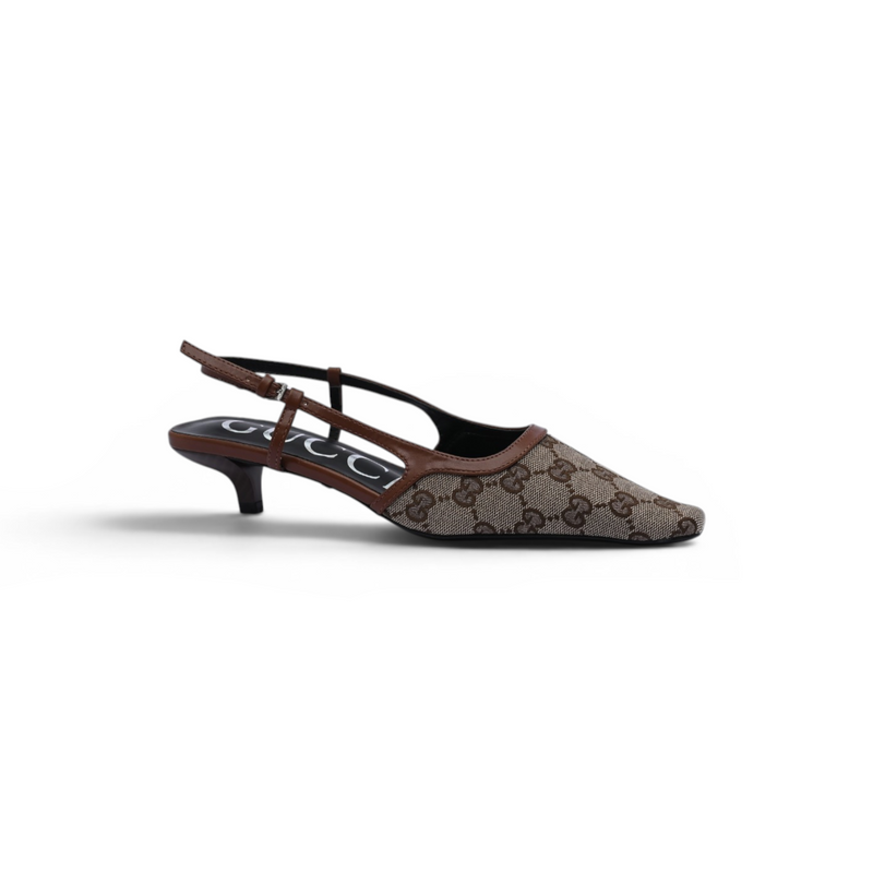 Gucci Luxury Slingback Sandals Mongoram Woman 1087-1 Havan - 1