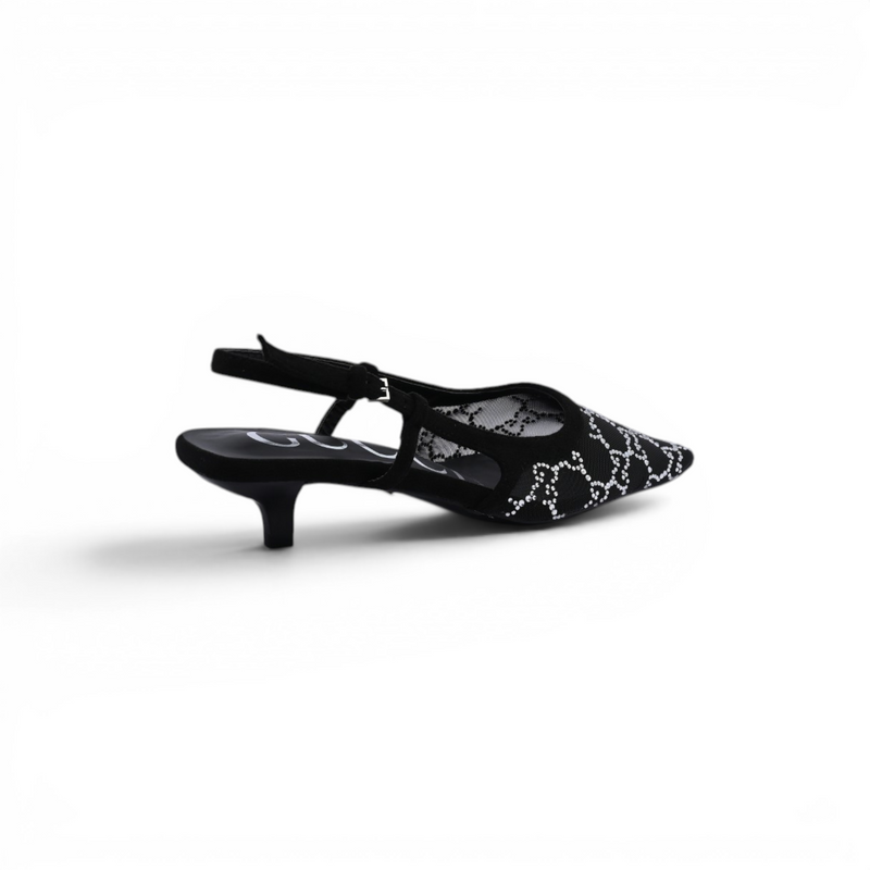 Gucci Luxury Slingback Sandals Mongoram Woman 1086 Black - 2