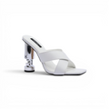 Dolce & Gabbana  Patent Leather Sandals Mules with Heel Woman DG-65 White - 1