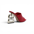 Dolce & Gabbana  Patent Leather Sandals Mules with Heel DG Woman 202-1 Red - 2
