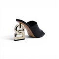 Dolce & Gabbana  Patent Leather Sandals Mules with Heel DG Woman 202-1 Black - 2