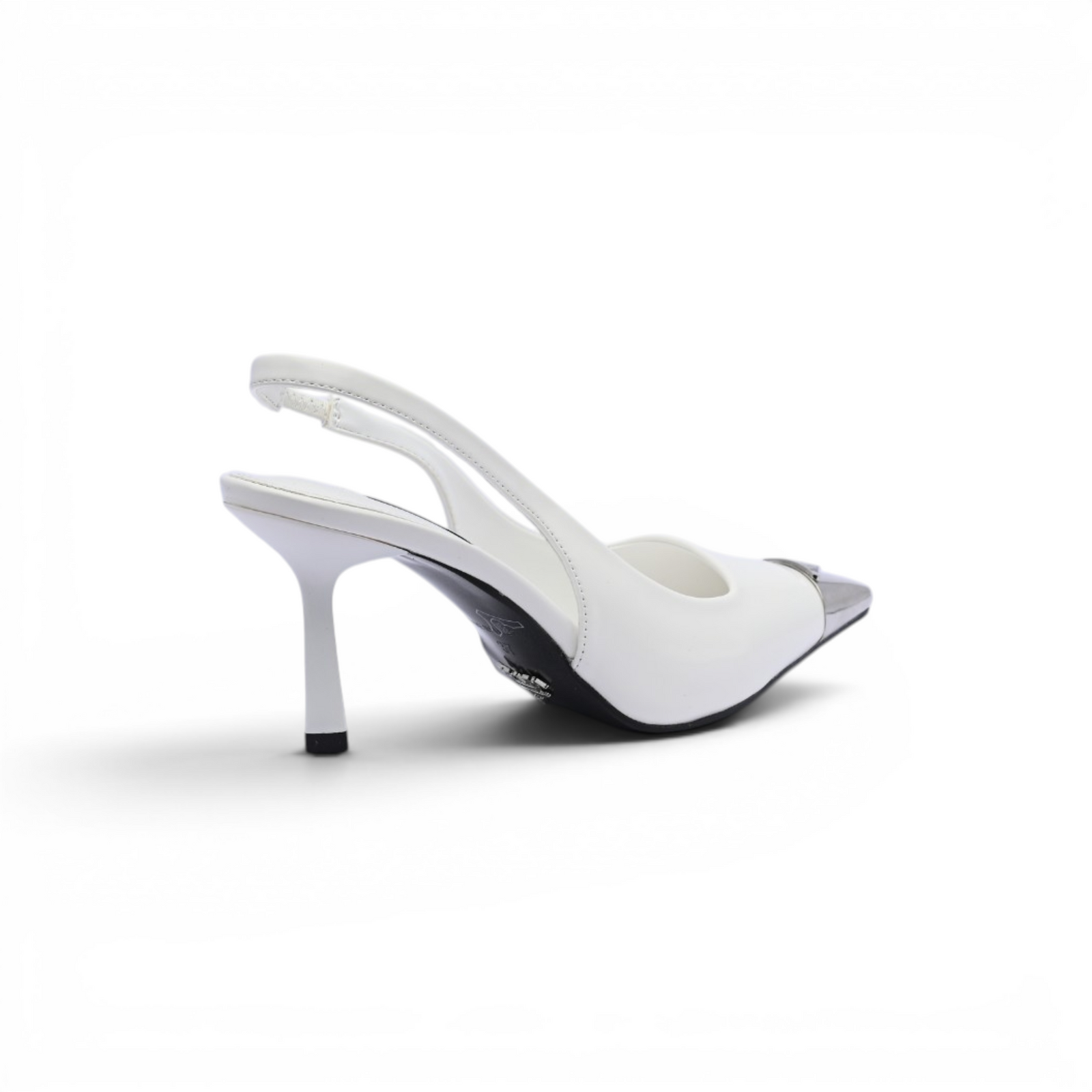 Prada Metallic leather slingback pumps for Women 127-1B White - 2