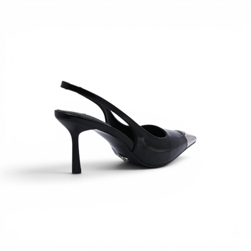 Prada Metallic leather slingback pumps for Women 127-1B Black - 2