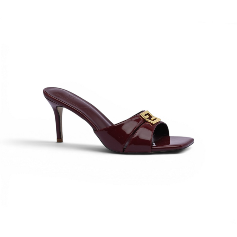 FENDI FFold mules for Fine leathers Woman 5886 Burgundy - 1