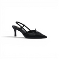 Chanel Luxury Leather Slides Designer High Heels Sandals Woman 7425 Black - 1