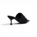 Miu Miu Slipper Designer Slides Leather Padded Front Strap Woman 52725 Black - 2