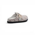 Fendi Fabric Jacquard Nappa FF Sabot Mules Feel Slippers Woman 985-2 Beige - 2