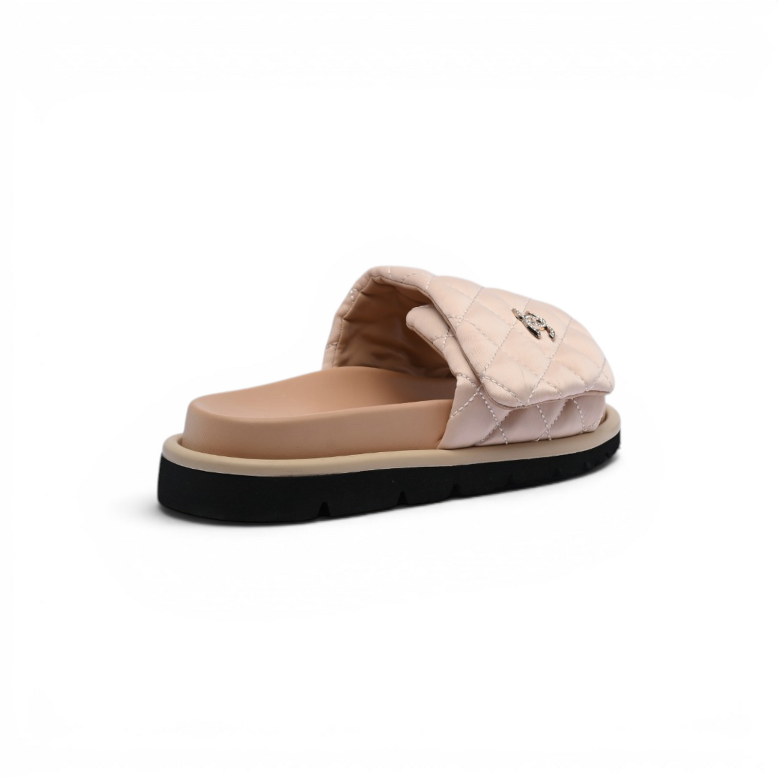 Chanel Lambskin Quilted CC Espadrille Slip On Slipper Woman 9958-8 Beige - 2