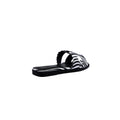 Hermes Oran Flat Slide leather sandals with snake animal print Woman H38-17 Black&White - 2
