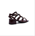 Celine Clemence Multi Triomphe Sandal in Lambskin Woman 3882-5 Burgundy - 2