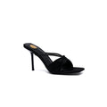 Saint Laurent Sexy Woman Slippers Heeled Open Toe for Women 71-7 Black - 1
