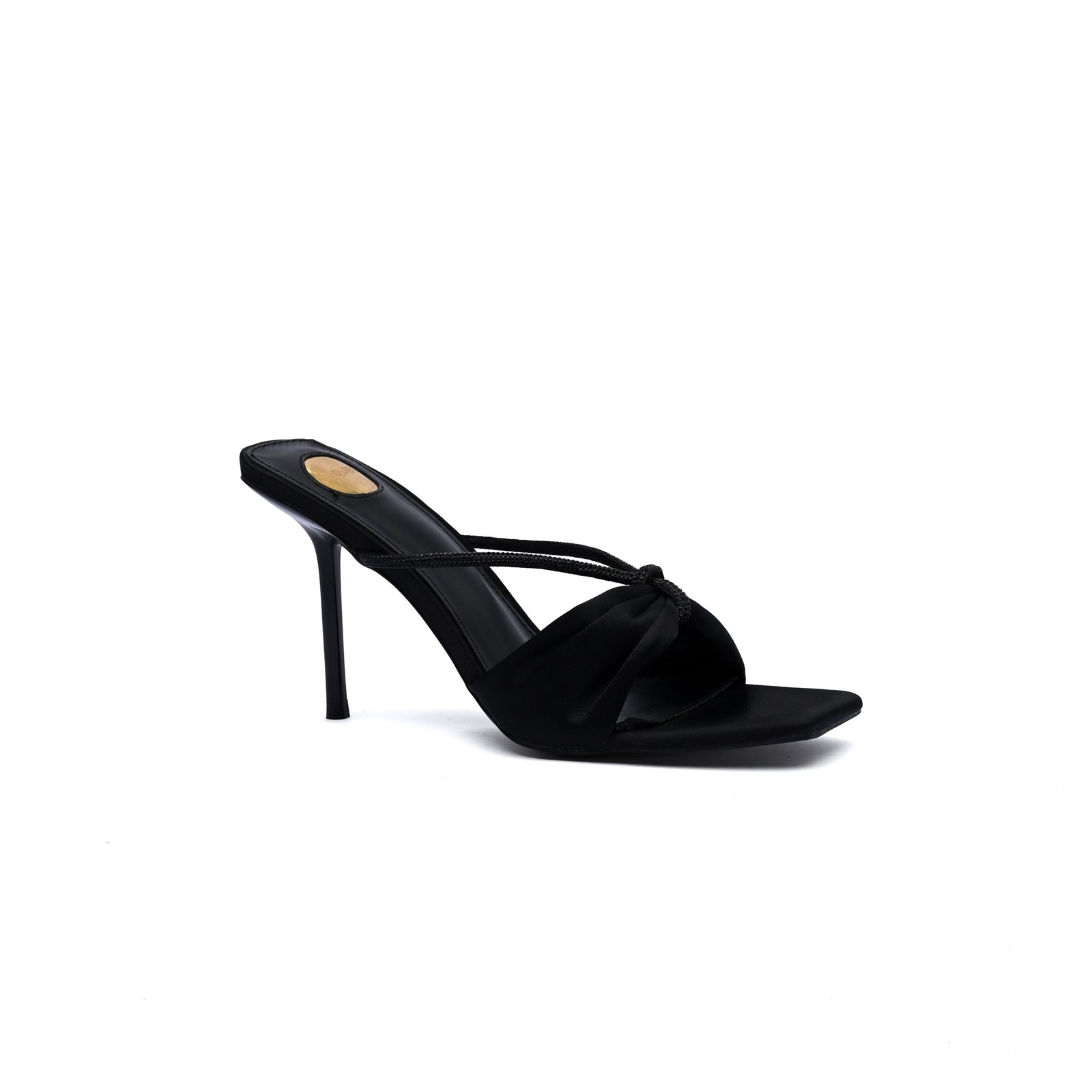 Saint Laurent Sexy Woman Slippers Heeled Open Toe for Women 71-7 Black - 1