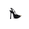 Saint Laurent Gold Tipped Slingback Pumps Leather Opyum With distinctive heels Woman 227-8 Black - 2