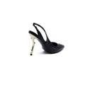 Saint Laurent Patent Calfskin Opyum Mules With distinctive heels Slingback Pump Woman 2601-1 Black - 2